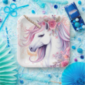 かわいい魔法のユニコーン ペーパープレート (パーティー)