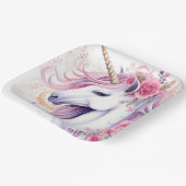 かわいい魔法のユニコーン ペーパープレート (傾斜あり)