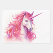 かわいい魔法のユニコーン ラッピングペーパーシート (正面2)