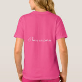 かわいい魔法のユニコーンTシャツ キッズ ユニコーン Tシャツ (裏面)
