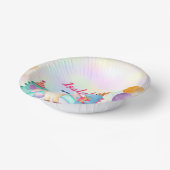 かわいい魔法のレインボーディノユニコーンバースデーパーティー ペーパーボウル (傾斜あり)