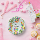 かわいい魔法のレインボー恐竜ハッピーバースデーパーティー ペーパーボウル (パーティー)