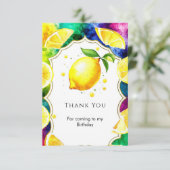 かわいい魔法のレモン誕生日 サンキューカード (スタンド正面)