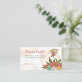 かわいい魔法の妖精ウッドランドおむつラッフルゲーム 名刺 (スタンド正面)