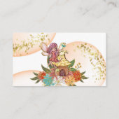 かわいい魔法の妖精ウッドランドおむつラッフルゲーム 名刺 (裏面)