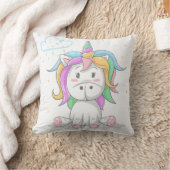 かわいい魔法の小さなユニコーン クッション (ブランケット)
