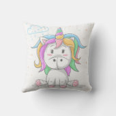 かわいい魔法の小さなユニコーン クッション (裏面)