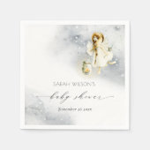 かわいい魔法の星空の水の色フェアリー赤ちゃんシャワー スタンダードカクテルナプキン (正面)