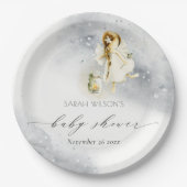 かわいい魔法の星空の水の色フェアリー赤ちゃんシャワー ペーパープレート (正面)