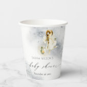 かわいい魔法の星空の水の色フェアリー赤ちゃんシャワー 紙コップ (正面)