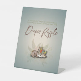 かわいい魔法の森の動物おむつくじゲーム 台座サイン