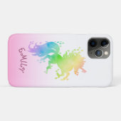 かわいい魔法の水彩虹ユニコーン Case-Mate iPhoneケース (裏面(横))