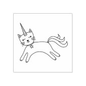 かわいい魔法の猫ユニコーン ラバースタンプ (インプリント)