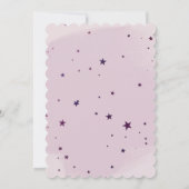 かわいい魔法の紫のユニコーン 案内状 (裏面)