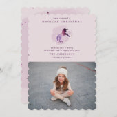 かわいい魔法の紫のユニコーン 案内状 (正面/裏面)