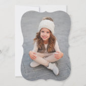 かわいい魔法の紫のユニコーン 案内状 (裏面)