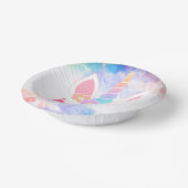 かわいい魔法の虹のユニコーン誕生日パーティー ペーパーボウル (傾斜あり)