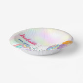 かわいい魔法の虹のユニコーン誕生日パーティー ペーパーボウル (傾斜あり)