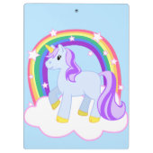かわいい魔法の虹のユニコーン クリップボード (裏面)