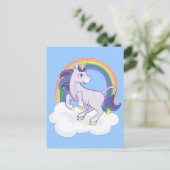 かわいい魔法の虹のユニコーン ポストカード (スタンド正面)
