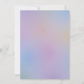 かわいい魔法の虹色ユニコーン子供の誕生日パーティー 招待状 (裏面)