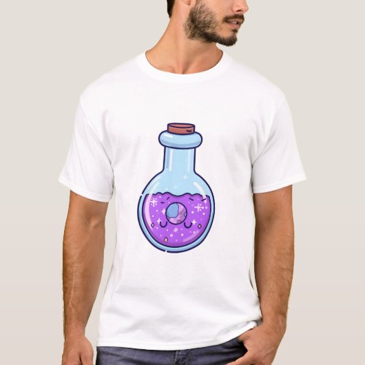 かわいい魔法の銀河ポーションボトルのTシャツ Tシャツ (正面)