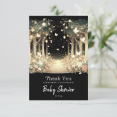 かわいい魔法の魔法の森の赤ちゃんシャワー サンキューカード (スタンド正面)
