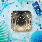 かわいい魔法の魔法の森の赤ちゃんシャワー ペーパープレート (パーティー)