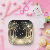 かわいい魔法の魔法の森の赤ちゃんシャワー ペーパープレート (パーティー)