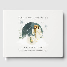 かわいい魔法の魔法の魔法の妖精の女の子の赤ちゃんシャワー ゲストブック