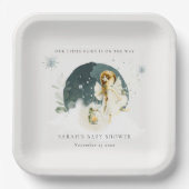かわいい魔法の魔法の魔法の妖精オンウェイベイビーシャワー ペーパープレート (正面)