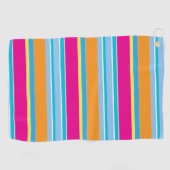 かわいい魔法カラフルストライプ ゴルフタオル (横)