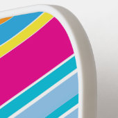 かわいい魔法カラフルストライプ ピックルボールラケット (左詳細)