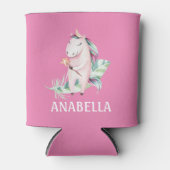 かわいい魔法ガーリーユニコーンPInkキッズ 缶クーラー (正面)