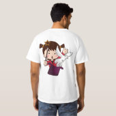 かわいい魔法ガールTシャツ Tシャツ (裏面フル)