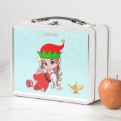 かわいい魔法フェアリー&スターオンライトブルー メタルランチボックス (インサイチュ)