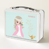 かわいい魔法フェアリー&スターオンライトブルー メタルランチボックス (裏面)