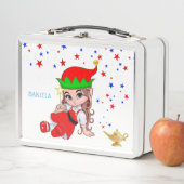 かわいい魔法フェアリー&スターズオンホワイト メタルランチボックス (インサイチュ)