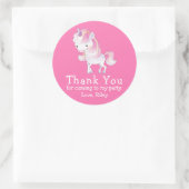 かわいい魔法ユニコーンありがとう ラウンドシール (バッグ)