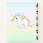 かわいい魔法ユニコーンオンパステルカラーズノートブック ノートブック (裏面)