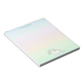 かわいい魔法ユニコーンオンパステルカラー ノートパッド (アングル)