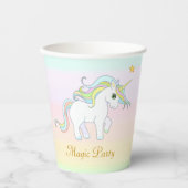 かわいい魔法ユニコーン&スターオンパステルカラーパーティー 紙コップ (正面)