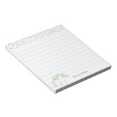 かわいい魔法ユニコーン&数々のカラーパステルスターズライン ノートパッド (アングル)