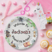 かわいい魔法使いと魔女 ペーパープレート (パーティー)