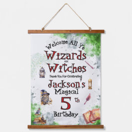 かわいい魔法使いと魔女 吊り下げ型タペストリー