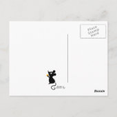 かわいい魔法使いのオレンジカボチャ郵便はがき ポストカード (裏面)