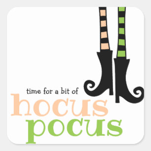 かわいい魔法使いのレギンスのブーツHocus Pocusハロウィン スクエアシール