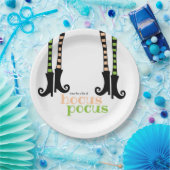 かわいい魔法使いのレギンスのブーツHocus Pocusハロウィン ペーパープレート (パーティー)