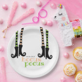 かわいい魔法使いのレギンスのブーツHocus Pocusハロウィン ペーパープレート (パーティー)