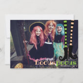 かわいい魔法使いのレギンスのブーツHocus Pocusハロウィン 招待状 (正面)